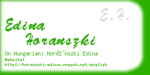 edina horanszki business card